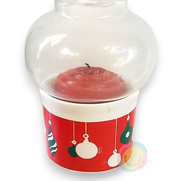 Vintage 1985 Himark Christmas Votive Hurricane Lamps Candle Holders Set of 2 BOX - Picture 15 of 16